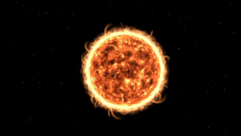 Explosões solares liberam partículas carregadas de radiação que viajam pelo espaço e podem atingir a Terra, dando origem às chamadas tempestades solares. Unsplash/Braňo
