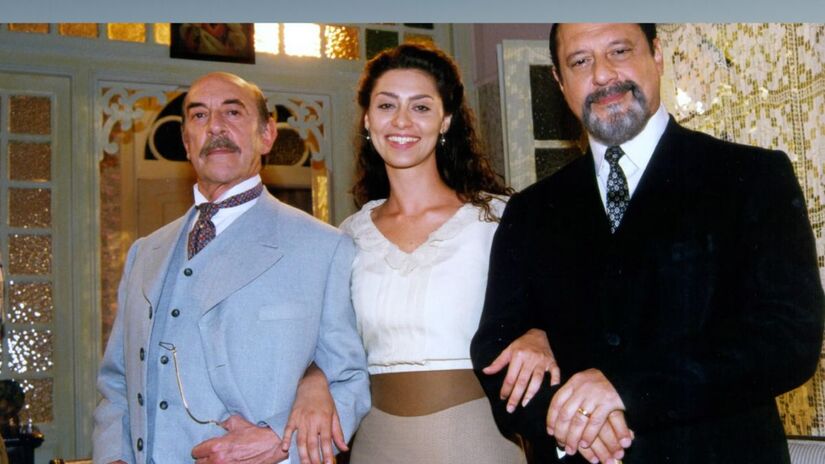 Raul Cortez, Maria Fernanda C&acirc;ndido, Antonio Fagundes (Francesco, Paola, Gumercindo)/Globo
