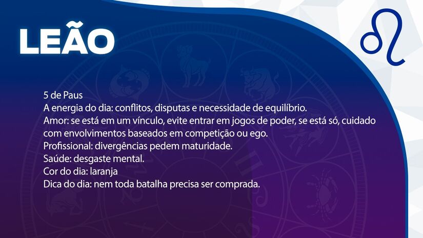 Previsão para Leão / Arte/DL 