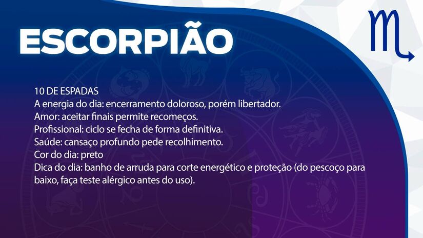 Previsão para Escorpião / Arte/DL 