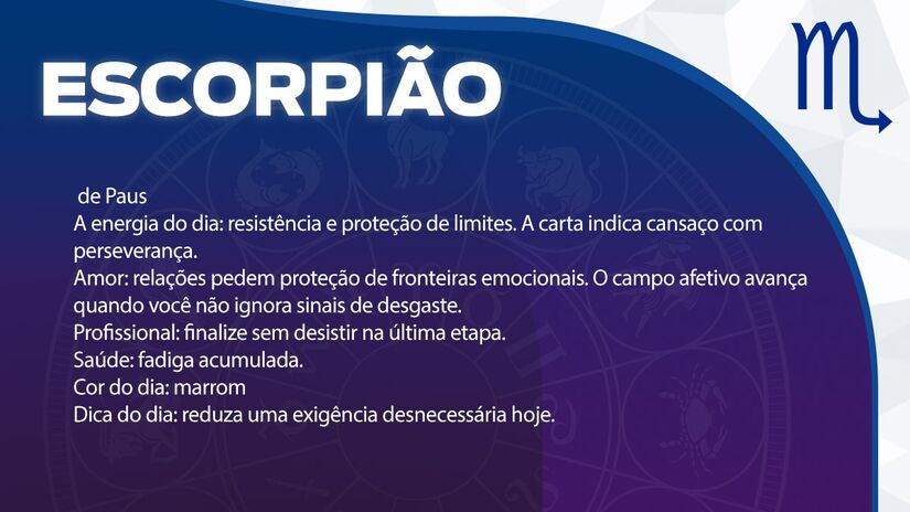 Previsão para Escorpião / Arte/DL