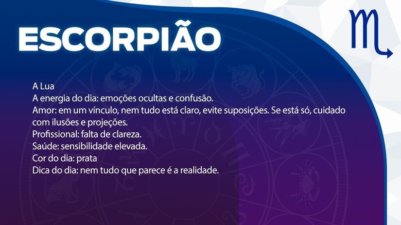 Previsão para Escorpião / Arte/DL 