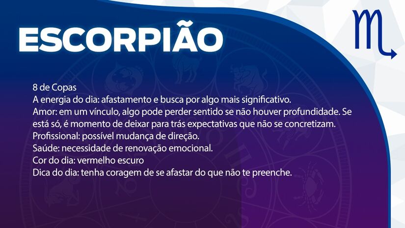 Previsão para Escorpião / Arte/DL 