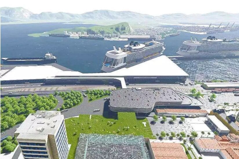 Projeto do novo terminal de passageiros de Santos / Reprodução