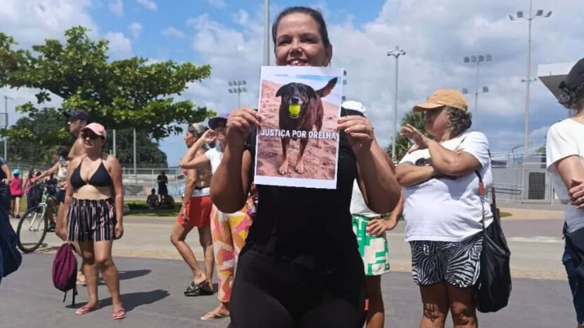 Moradores da Baixada demonstram solidariedade ao cãozinho/Fátima Grel/Leitor DL