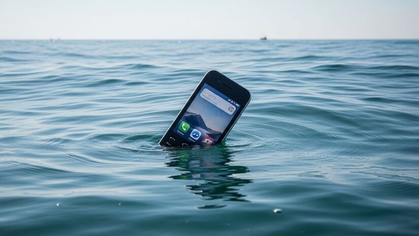 Celular que cai na água do mar corre maior risco de corrosão por causa do sal, que acelera a oxidação dos componentes internos/ImageFX