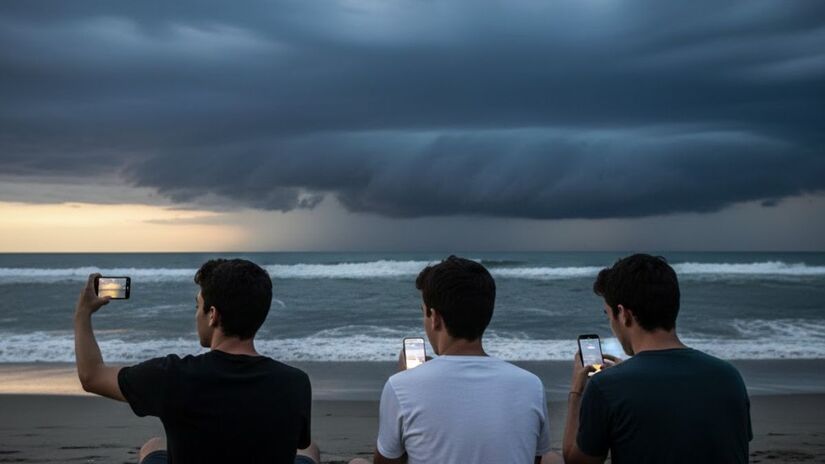 A previsão é que as fortes chuvas continuem no decorrer desta terça e começo de quarta-feira (Google Gemini/ Imagem Gerada por IA)