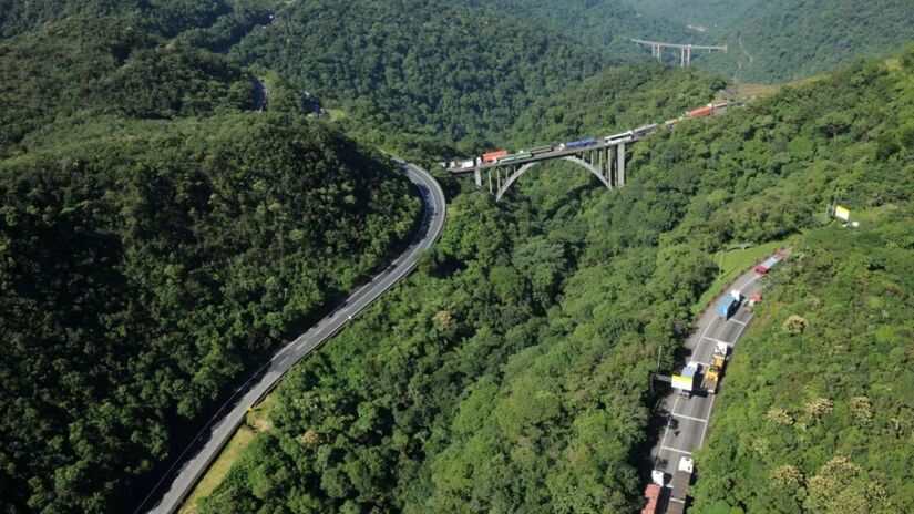 O sistema Anchieta-Imigrantes é fundamental para o escoamento da produção rumo ao Porto de Santos /Ecovias