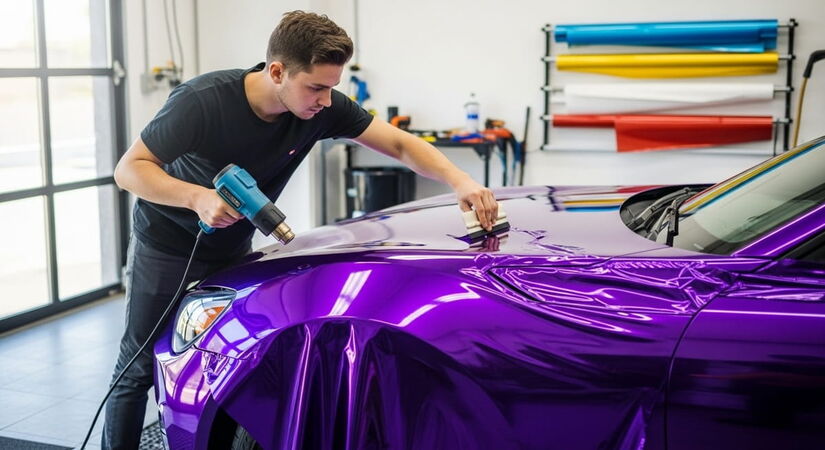 O envelopamento automotivo, feito com vinil autoadesivo, evoluiu drasticamente, oferecendo hoje desde acabamentos foscos até texturizados com durabilidade surpreendente / ImageFX