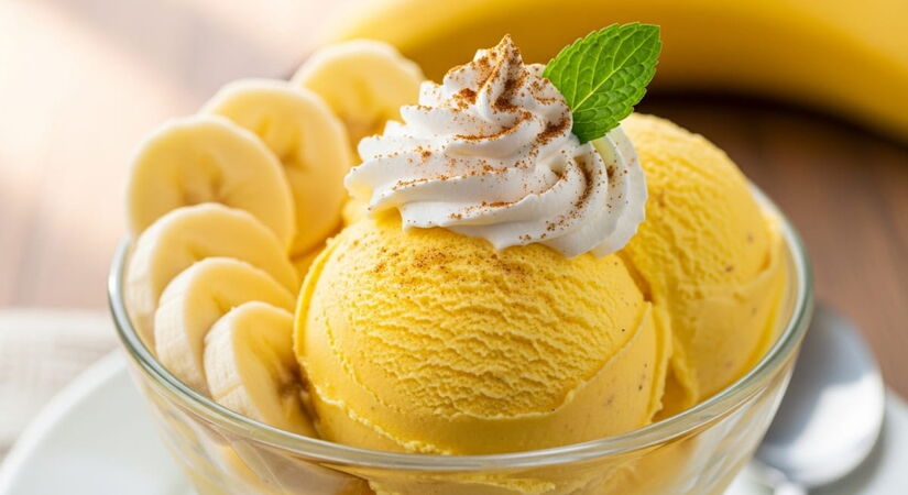 Com apenas um ingrediente e um processador, você consegue criar um sorvete tão aveludado e cremoso que parece ter saído de uma gelateria em Roma / ImageFX