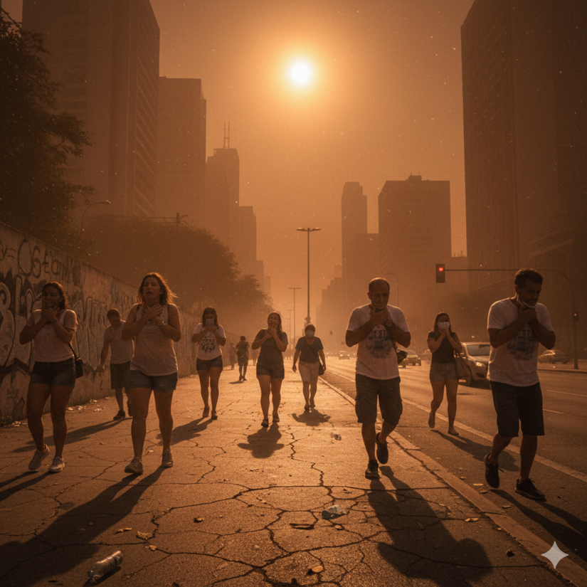 O calor seria intenso, todos os dias, e teríamos dificuldade respiratória / IA