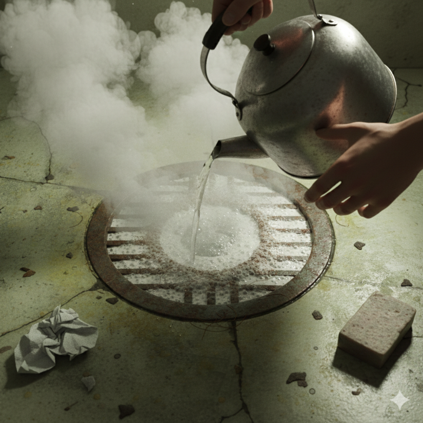 Para finalizar, água bem quente ou até mesmo fervendo / Gemini