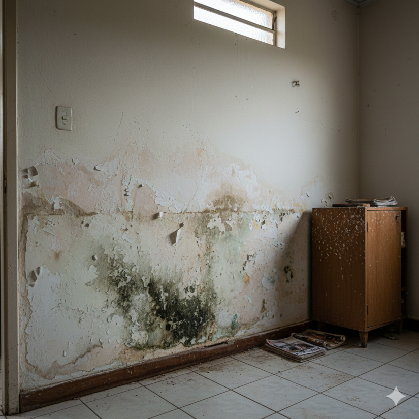 A umidade destr&oacute;i uma casa, e n&atilde;o s&oacute; a parede / IA