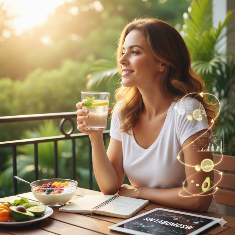 Um corpo saudável sempre começa pelo copo de água / IA