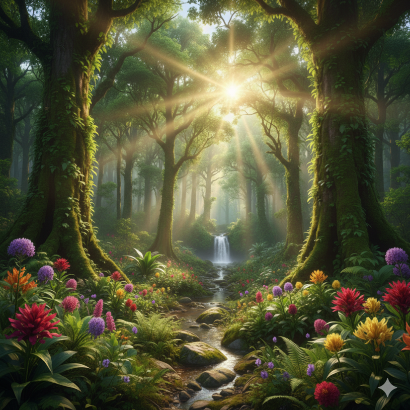 A distração é passear pela floresta e apreciar a paisagem / Gemini