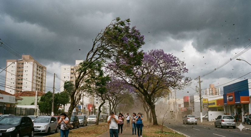Há risco para ventos fortes, inclusive / IA
