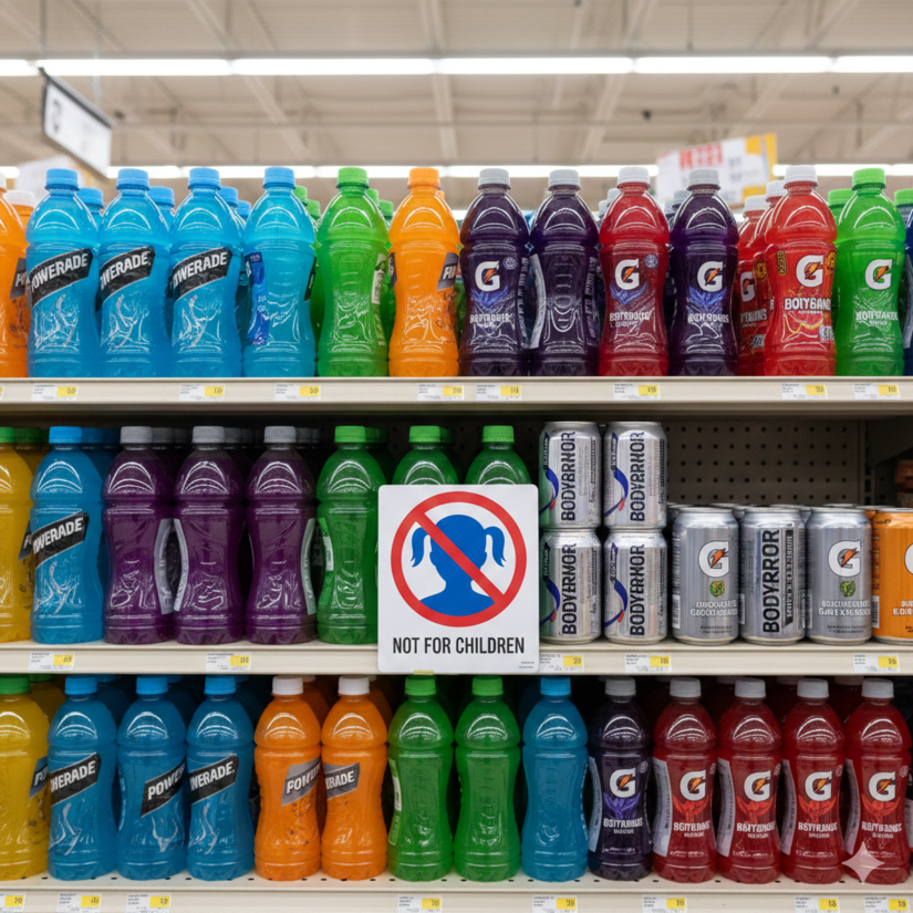 Não use ou ofereça isotônicos para crianças sem a indicação de um profissional de saúde / IA