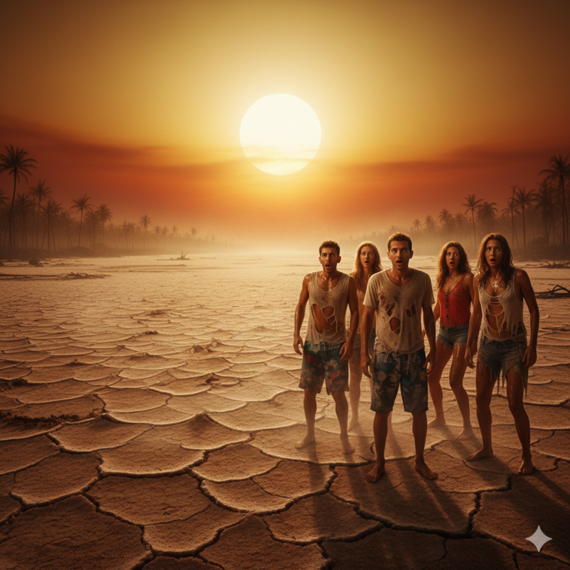 Imagine a sua praia favorita seca? O cenário assusta / IA