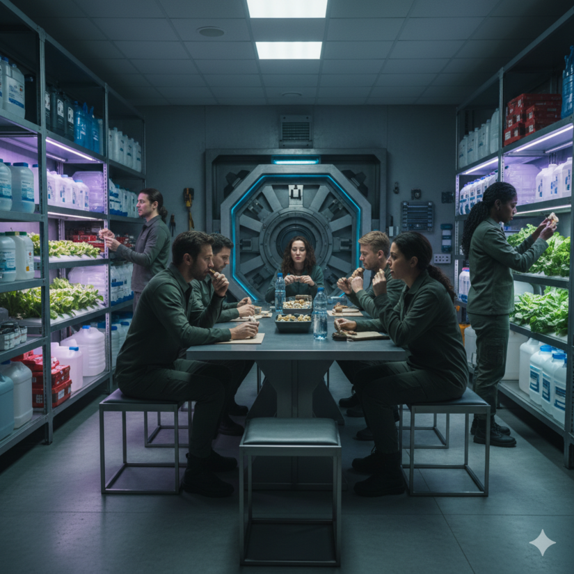 Talvez um bunker garantisse a sobrevivência por alguns... meses... / IA