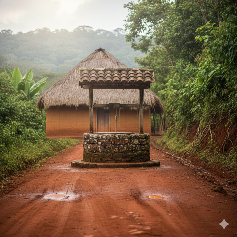 Água encanada? Nem pensar, é preciso buscá-la no poço / Gemini