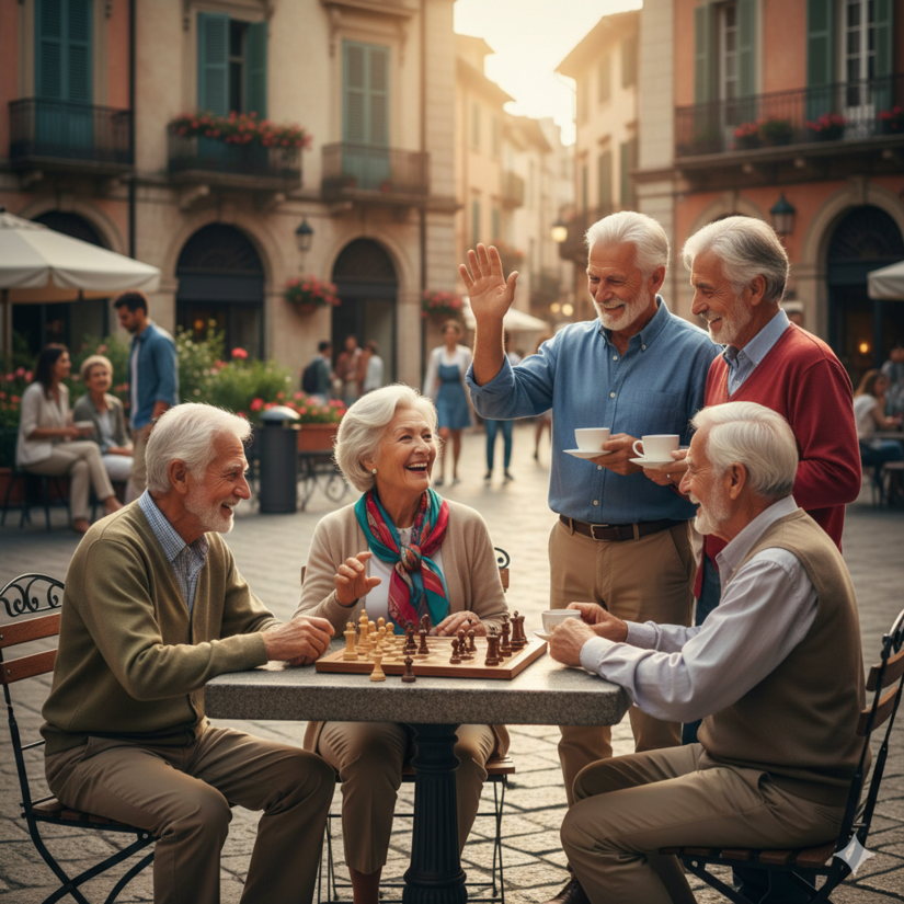 Grupos de conversa e de jogos ajudam na saúde mental dos 'velhinhos' / Imagem ilustrativa - IA