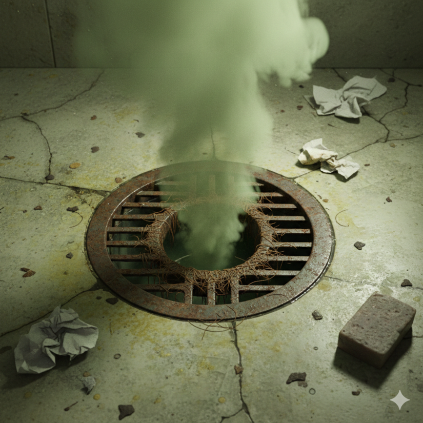 Ninguém fica confortável com odores saindo dos ralos / Gemini