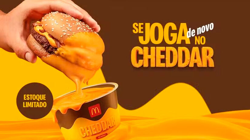 Tigela de cheddar (Brasil): queijo derretido servido para acompanhar nuggets e fritas. (divulgação)