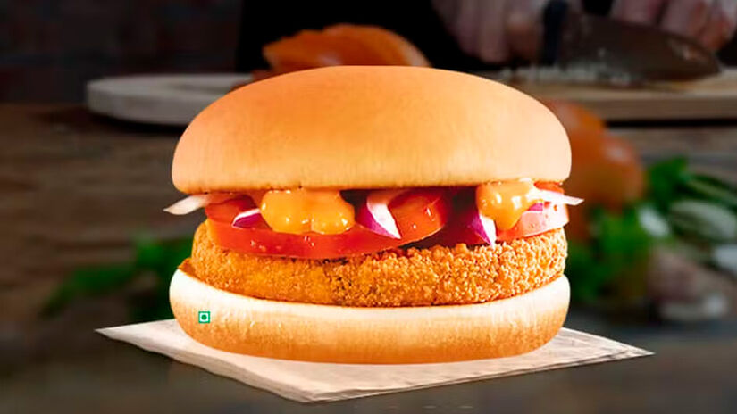 McAloo Tikki (Índia): hambúrguer vegetariano de batata e ervilhas com temperos locais. (divulgação)