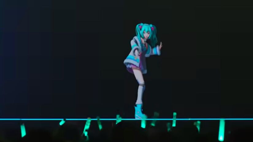 Com visual inspirado em animes e forte apelo entre os jovens, Hatsune Miku tornou-se um dos principais símbolos da cultura "idol". Captura de tela/YouTube/Hatsune Miku