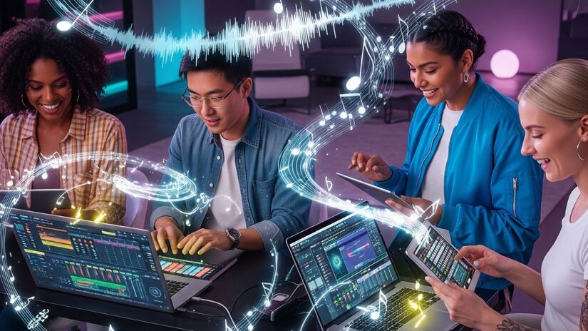 O Lyria 3 possibilita selecionar estilos musicais variados, além de definir época, batida e características específicas da faixa. Imagem ilustrativa/Gemini