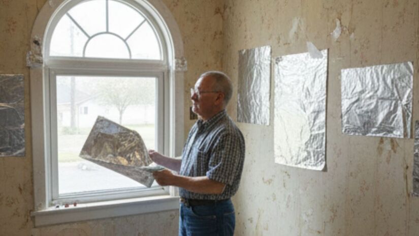 Ambientes pouco ventilados e com paredes frias favorecem a condensação do vapor de água, intensificando a sensação de frio e o surgimento de mofo. Imagem ilustrativa/Gemini