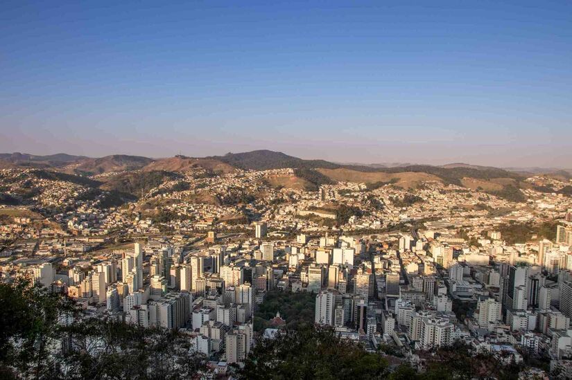 Vista de cima da cidade de Juiz de Fora / Reprodução