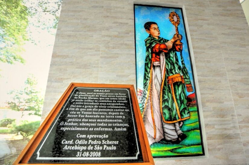 Sua oração exposta em capela em São José dos Campos / Reprodução