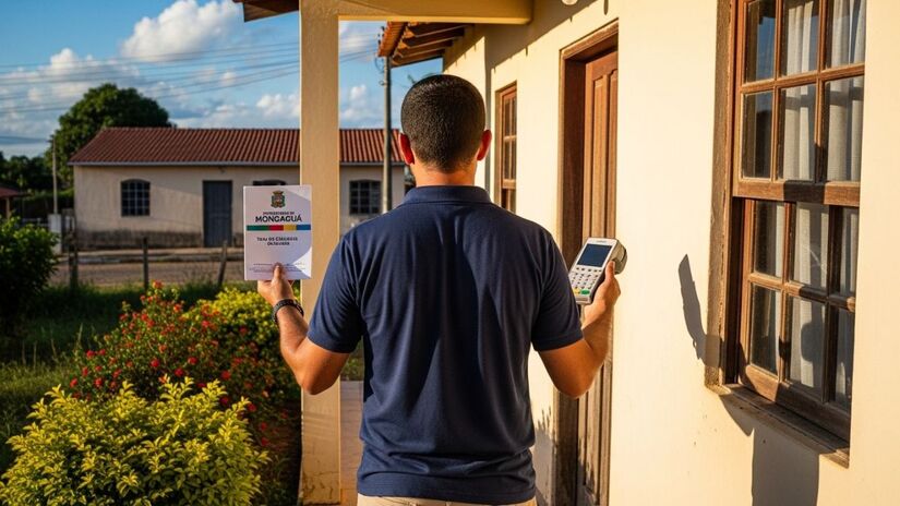 A Prefeitura de Mongaguá avisa que não realiza cobranças de tributos de porta em porta. Se alguém bater à sua casa pedindo pagamentos em maquininha, denuncie imediatamente pelo 153 ou 190/ImageFX