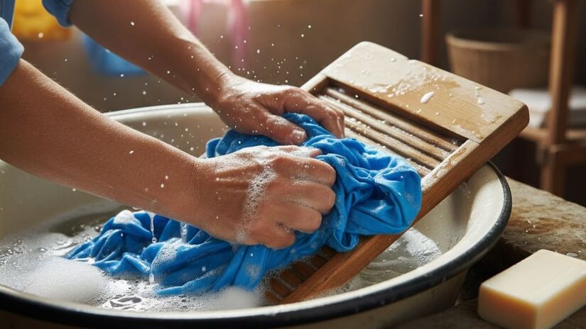 Mesmo que o cheiro n&atilde;o saia, &eacute; recomendado lavar as roupas em &aacute;gua quente e assim remover os &oacute;leos impregnados nos tecidos e manter os ambiente bem ventilados (Google Gemini/Imagem Gerada por IA)