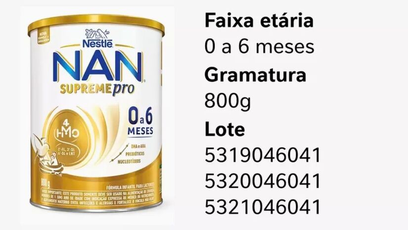 Nan Supreme Pro 800g de 0 a 6 meses/Divulgação