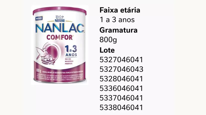 Nanlac Comfor 800g de 1 a 3 anos/Divulgação
