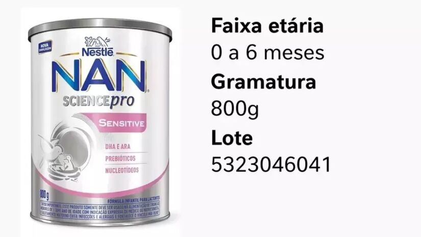 Nan Science Pro Sensitive 800g de 0 a 6 meses/Divulgação