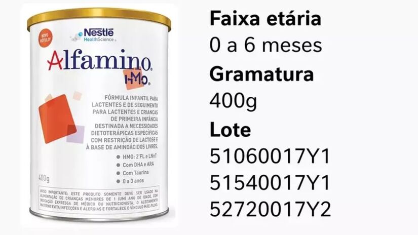 Alfamino 400g de 0 a 6 meses/Divulgação