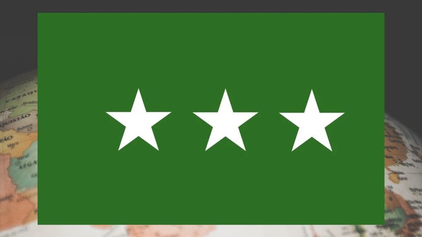 A bandeira do país Grand People's Republic of Petrolia / Reprodução/Fakecountries