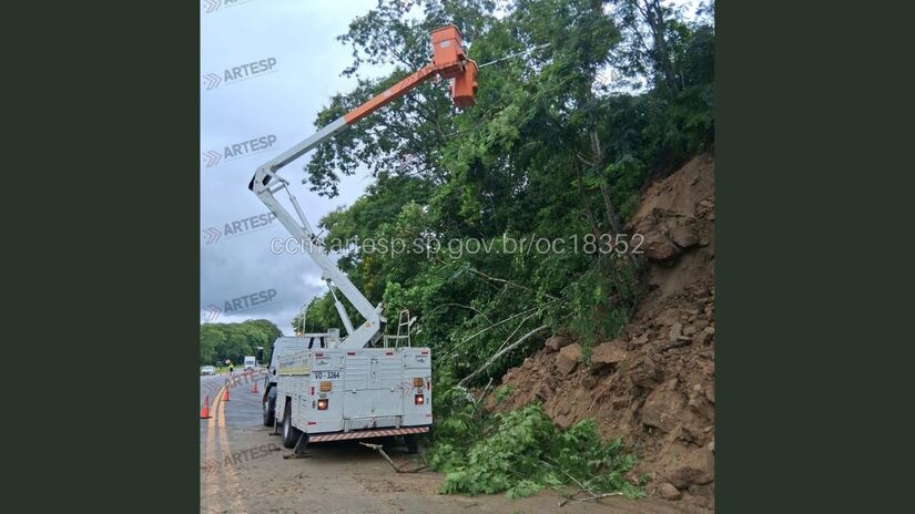 A Rodovia Padre Manoel da Nóbrega está temporariamente interditada / Divulgação/Artesp
