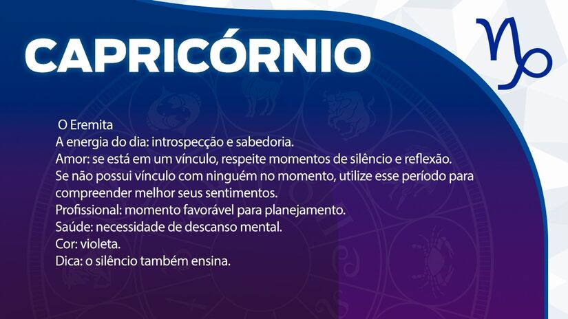 Previsão para Capricórnio / Arte/DL 