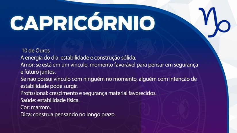 Previsão para Capricórnio / Arte/DL 