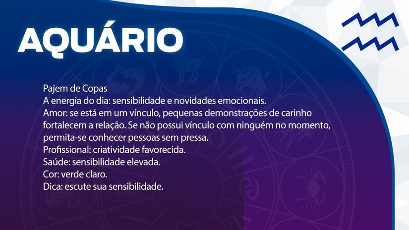 Previsão para Aquário / Arte/DL 