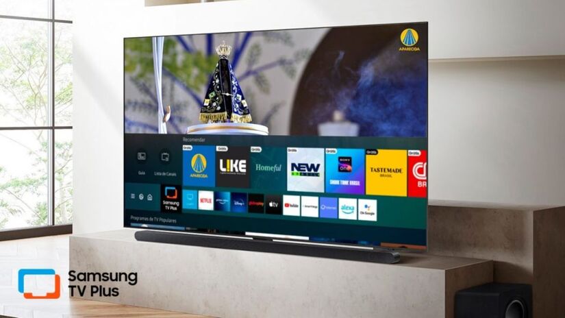 Os canais aparecem no momento em que ligamos a televis&atilde;o, exatamente como em uma TV comum (Samsung/Divulga&ccedil;&atilde;o)