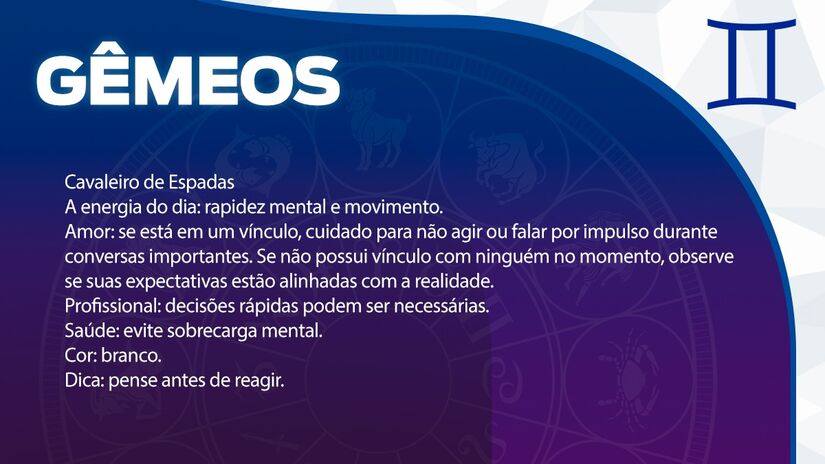 Previsão para Gêmeos / Arte/DL 