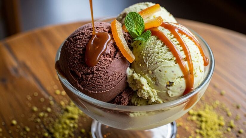 Itápolis está localizada no interior do estado de São Paulo e se destaca nacionalmente pela produção de sorvetes artesanais / Fotos: imagens geradas por IA/ImageFX
