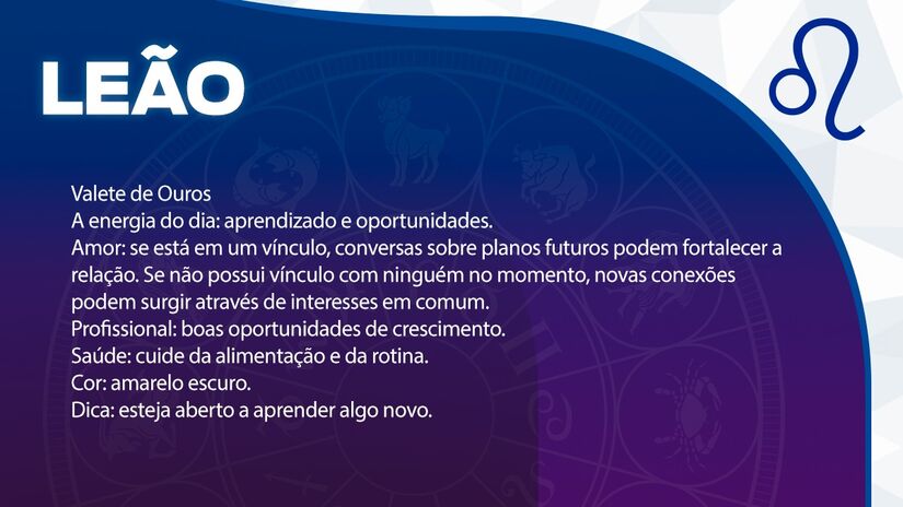  Previsão para Leão / Arte/DL 
