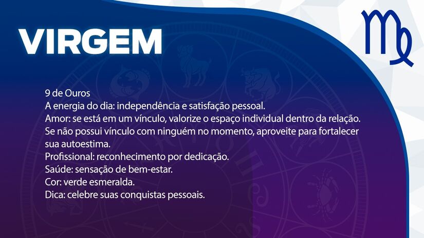 Previsão para Virgem / Arte/DL 