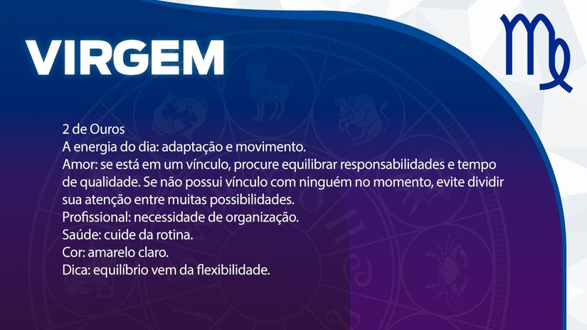 Previsão para Virgem / Arte/DL 